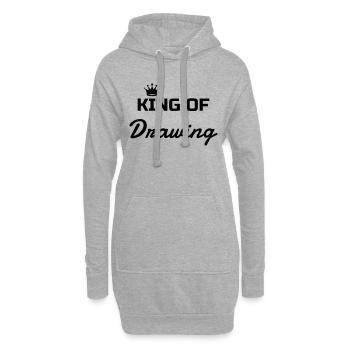 Zeichnung / Zeichner / Drawing / Drawer - Hoodie-Kleid - Grau meliert - Vorne