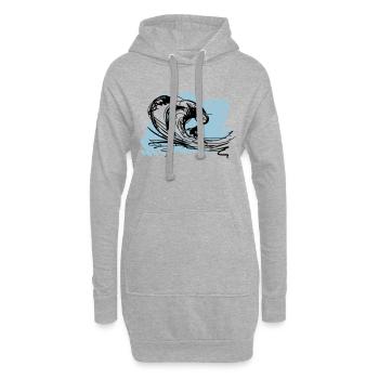 Surf Barrel - Hoodie-Kleid - Grau meliert - Vorne