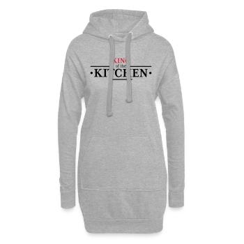 Roi de la cuisine - Sweat-shirt à capuche long Femme - gris chiné - Devant