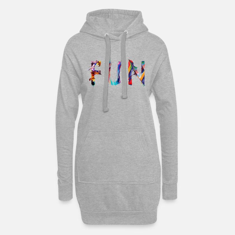 Fun - Hoodie-Kleid - Grau meliert