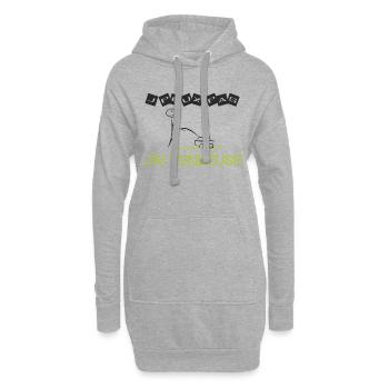 T shirt j'peux pas j'ai tondeuse - Sweat-shirt à capuche long Femme - gris chiné - Devant