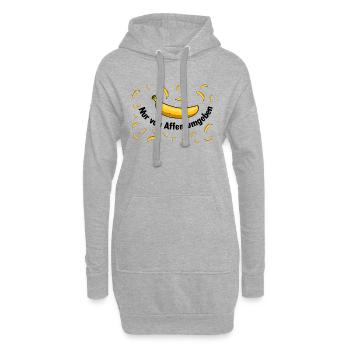 Banane Banana Design Von Affen Umgeben - Hoodie-Kleid - Grau meliert - Vorne