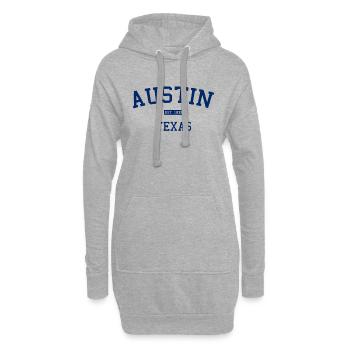 Austin - Texas - États-Unis - États-Unis d’Amérique - Sweat-shirt à capuche long Femme - gris chiné - Devant