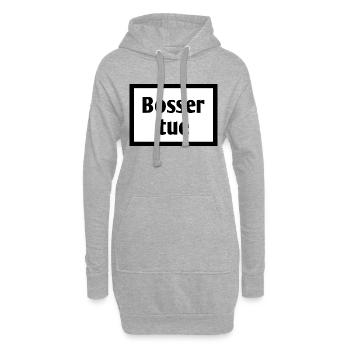 bosser tue - Sweat-shirt à capuche long Femme - gris chiné - Devant