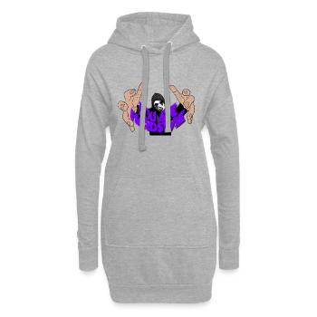 Hardstyle - Hoodie-Kleid - Grau meliert - Vorne