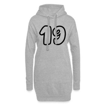 19 - Hoodie-Kleid - Grau meliert - Vorne