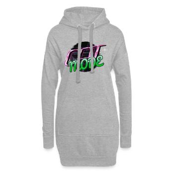 blagues présentent l’idée dictons génial amoureux des chats amoureux - Sweat-shirt à capuche long Femme - gris chiné - Devant