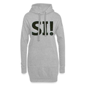 oui chante drôle pas de fille féminisme appliquer toujours - Sweat-shirt à capuche long Femme - gris chiné - Devant