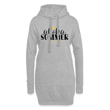Aloha Été - Sweat-shirt à capuche long Femme - gris chiné - Devant