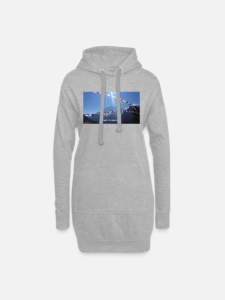 Nepal Annapurna - Hoodie-Kleid - Grau meliert