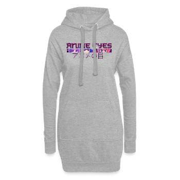 Anime Eyes - Comic - Tokyo - Hoodie-Kleid - Grau meliert - Vorne