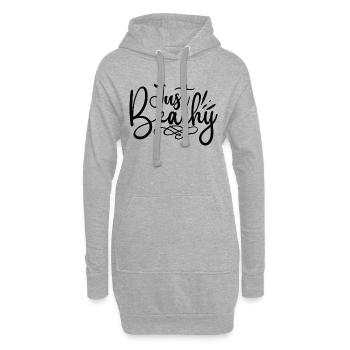 Juste Beachy - Sweat-shirt à capuche long Femme - gris chiné - Devant