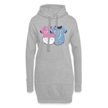 Tenues de bébé - Sweat-shirt à capuche long Femme - gris chiné - Devant