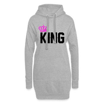 king - Hoodie-Kleid - Grau meliert - Vorne