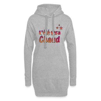 L été sera chaud - Sweat-shirt à capuche long Femme - gris chiné - Devant
