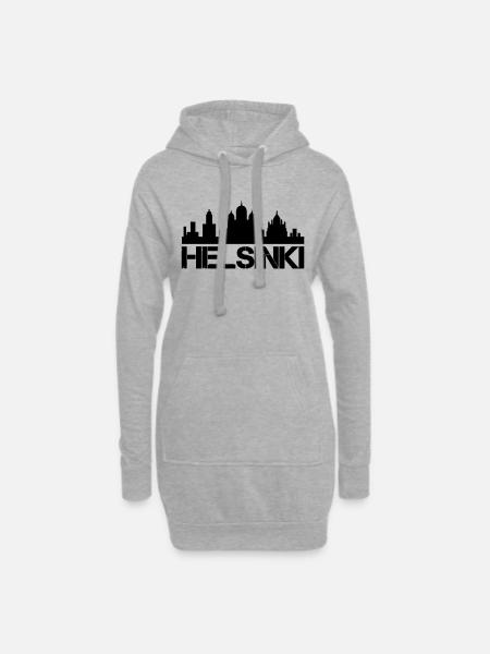 helsinki 01 - Hoodie-Kleid - Grau meliert