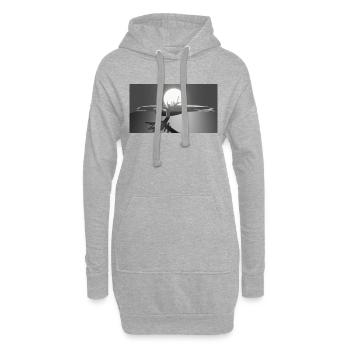 Sonne und Baum - Hoodie-Kleid - Grau meliert - Vorne
