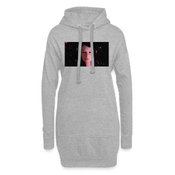 Flüssiges Gesicht - Hoodie-Kleid - Grau meliert - Vorne