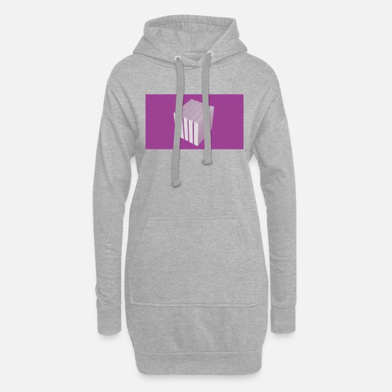 Cube - Sweat-shirt à capuche long Femme - gris chiné