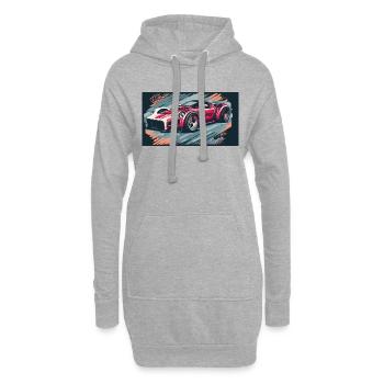 Red Racecar (Racecar Collection) - Hoodie-Kleid - Grau meliert - Vorne