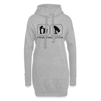 Kitesurfer Planche à voile Planche à voile Kitesurf - Sweat-shirt à capuche long Femme - gris chiné - Devant