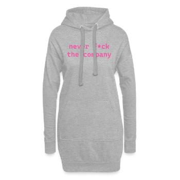 never f*ck the company pink - Hoodie-Kleid - Grau meliert - Vorne