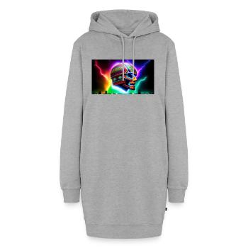 Mexikanischer Fußball Schamane - Hoodie-Kleid - Grau meliert - Vorne