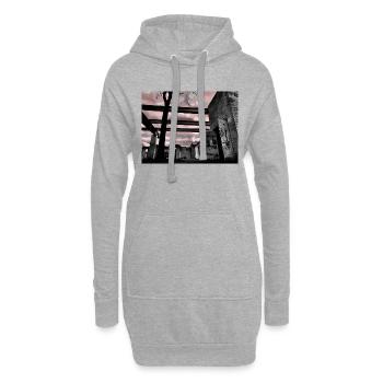 Duisburg Innenhafen, B & W &red Ski - Hoodie-Kleid - Grau meliert - Vorne