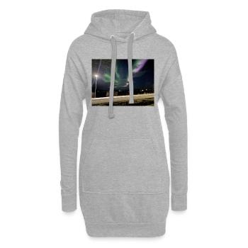 Aurora-Nordlichter - Hoodie-Kleid - Grau meliert - Vorne