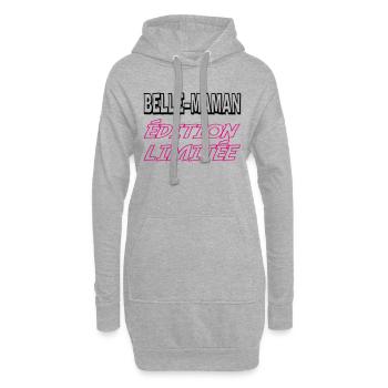 BELLE MAMAN édition limitée - Sweat-shirt à capuche long Femme - gris chiné - Devant