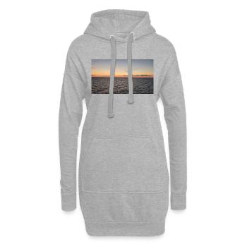 Sonnenuntergang Meer - Hoodie-Kleid - Grau meliert - Vorne