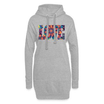 Amour - Sweat-shirt à capuche long Femme - gris chiné - Devant