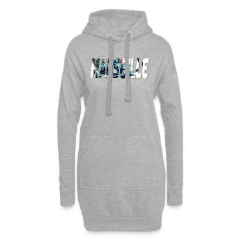 Marseille design stylisé BD - Sweat-shirt à capuche long Femme - gris chiné - Devant
