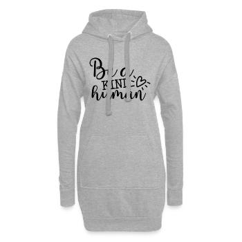 Sei freundlich - Hoodie-Kleid - Grau meliert - Vorne