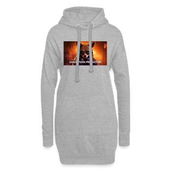 CHACAL TOXIC PRODUCTION 1 - Sweat-shirt à capuche long Femme - gris chiné - Devant