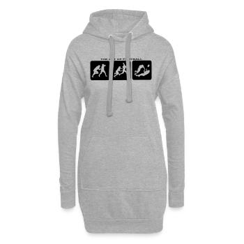 Football américain Touchdown Quarterback Fantasy - Sweat-shirt à capuche long Femme - gris chiné - Devant