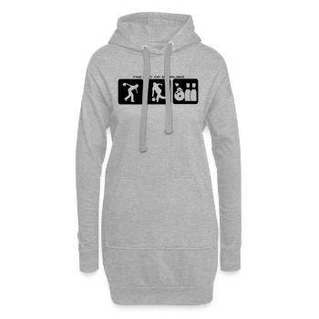 Bowling Kegeln Pins Sport Kegelverein Trikot - Hoodie-Kleid - Grau meliert - Vorne