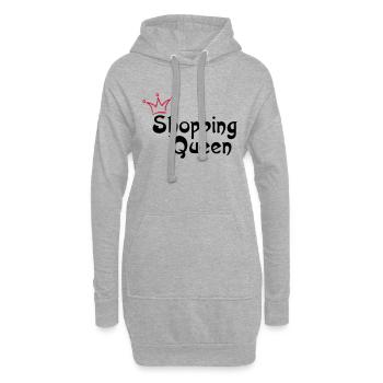 REINE D'ACHATS - Sweat-shirt à capuche long Femme - gris chiné - Devant