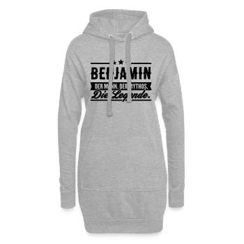 Mann Mythos Legende Benjamin - Hoodie-Kleid - Grau meliert - Vorne
