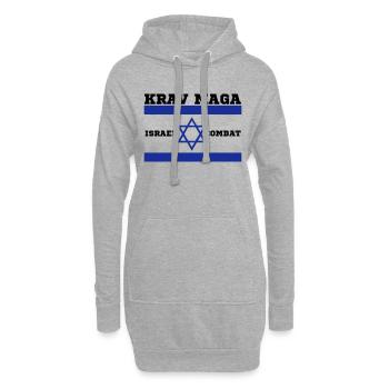 Krav Maga - Hoodie-Kleid - Grau meliert - Vorne
