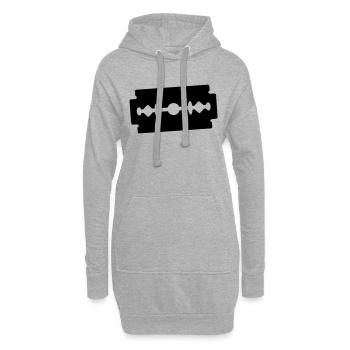 Rasierklinge Symbol - Hoodie-Kleid - Grau meliert - Vorne