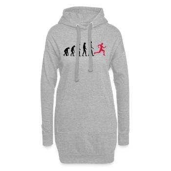 Jogger Evolution - Jogging - Fit-Sport-Fitness - Hoodie-Kleid - Grau meliert - Vorne