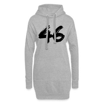 Brushed 46 - Hoodie-Kleid - Grau meliert - Vorne