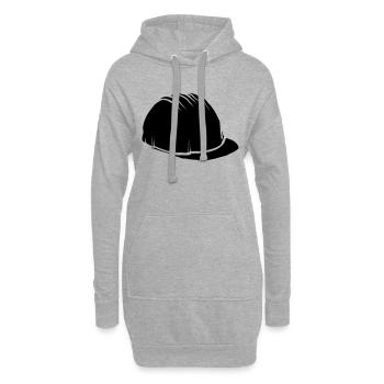 Casque de protection - Sweat-shirt à capuche long Femme - gris chiné - Devant