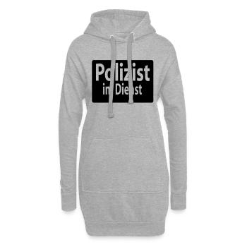 Policier - Sweat-shirt à capuche long Femme - gris chiné - Devant