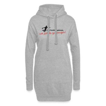 Zum Handball geboren, zur Schule gezwungen! Jungen - Hoodie-Kleid - Grau meliert - Vorne