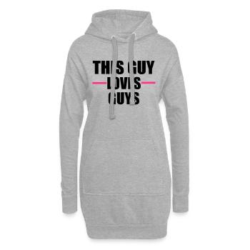 fierté gai - Sweat-shirt à capuche long Femme - gris chiné - Devant