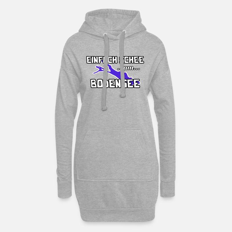 Bodensee - Hoodie-Kleid - Grau meliert