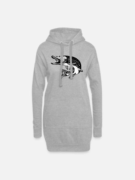 Pike-pike - Hoodie Dress - heather grey