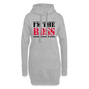 I'm the Boss - Sweat-shirt à capuche long Femme - gris chiné - Devant